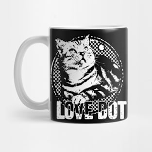 I LOVE DOT Cute Cat International Dot Day Mug